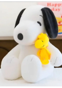 Peluche snoopy con mascota 
